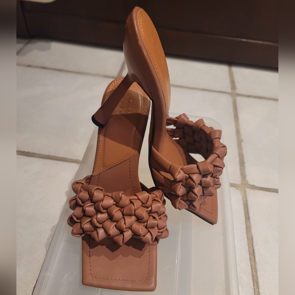 ASOS Shoes - Asos Sexy Tan High Heeled Mules